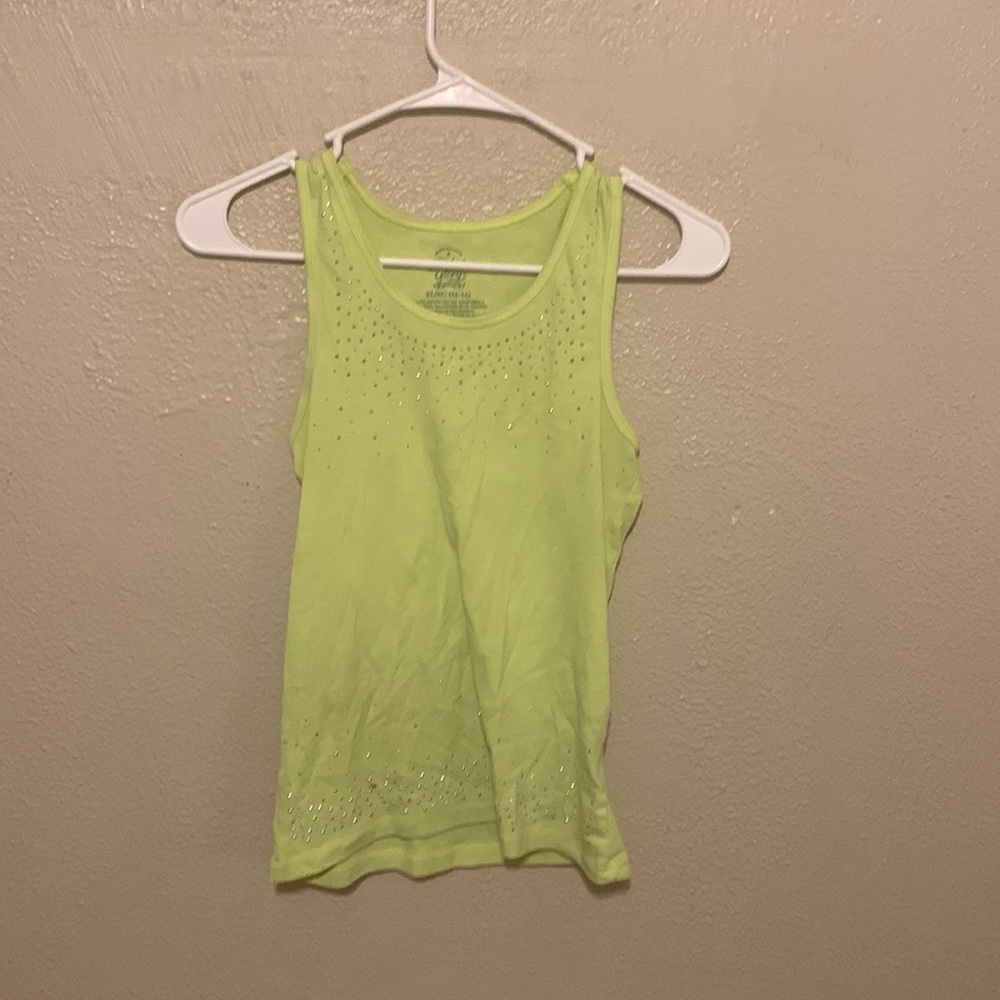 Neon Green Gem Tank Top